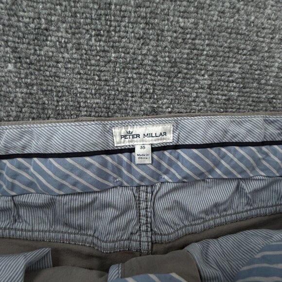Peter Millar Pants Men Gray Size 35 Golf Cotton Modal Spandex Stretch Active - Picture 16 of 16
